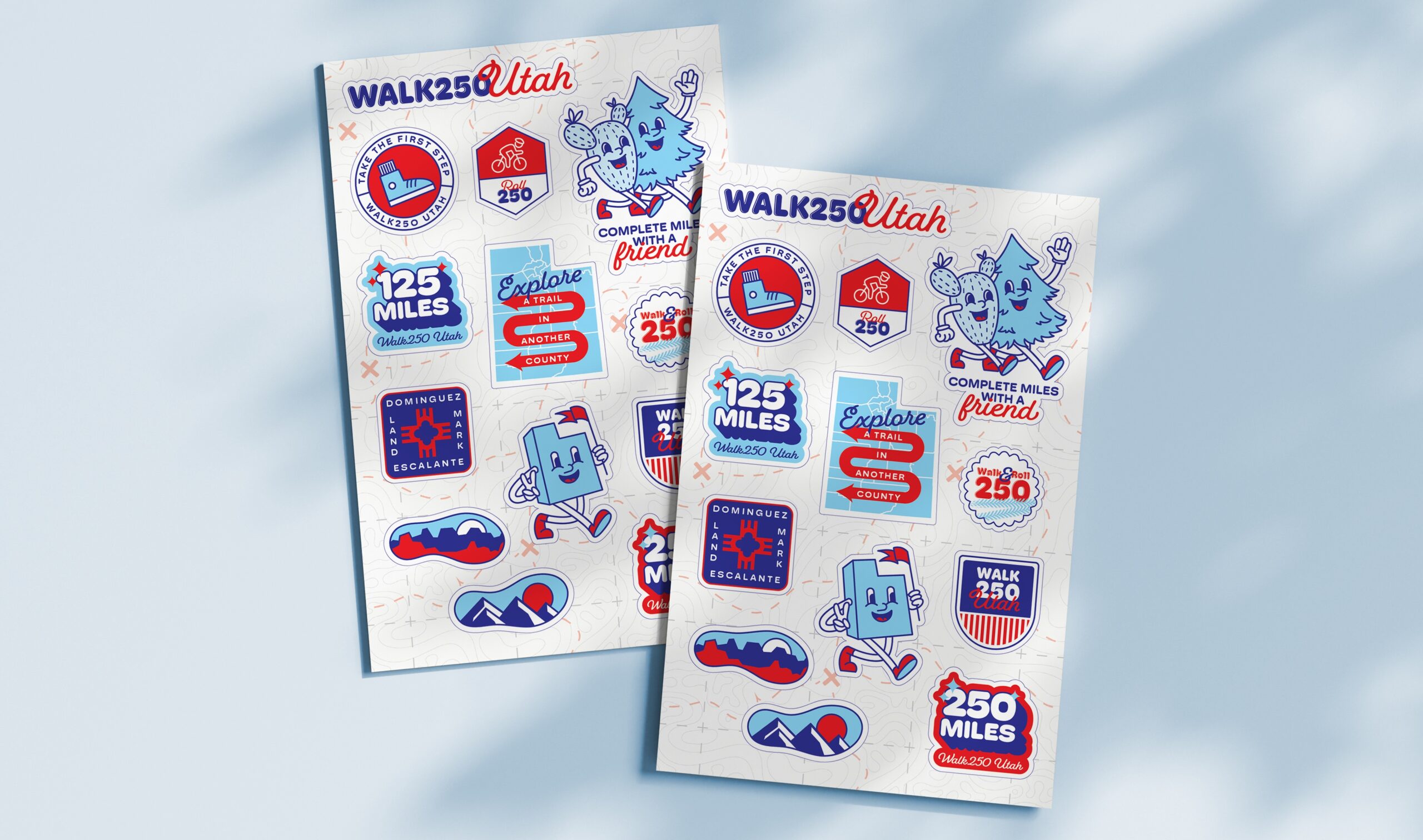 Two vertical cards mockup in boho, invitation mockup, greeting card on blue background
